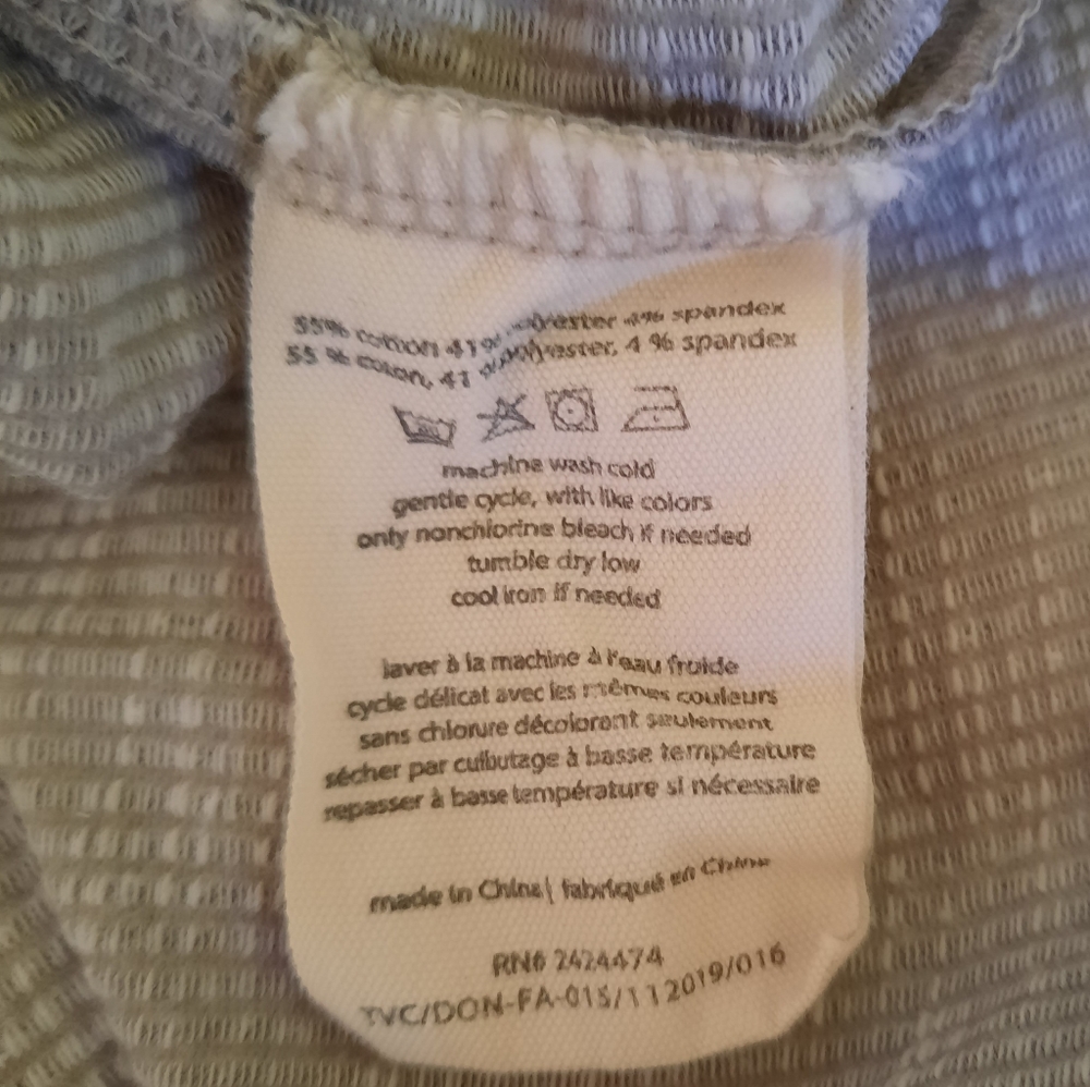 DONNI anthropologie gray stripe oversized kimono cardigan one size tall - Picture 6 of 6